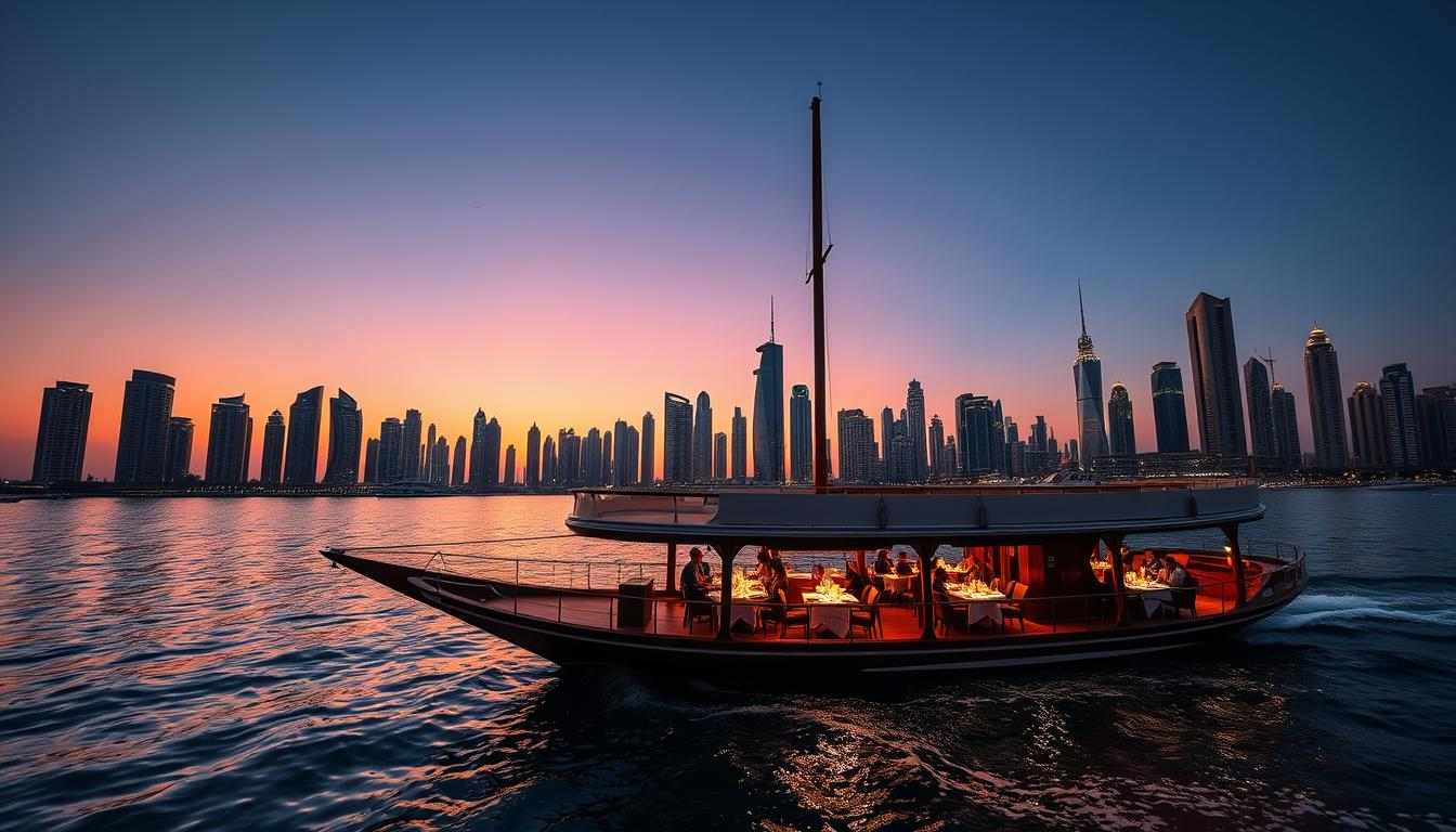 Unforgettable Dhow Cruise Marina Dubai Experience with Dinner and Skyline Views