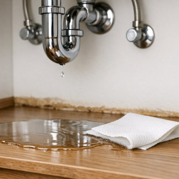 How to fix water damage under sink