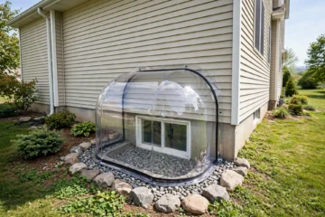Window Well Covers for Residential Basements Requiring Better Rain Protection and Natural Light