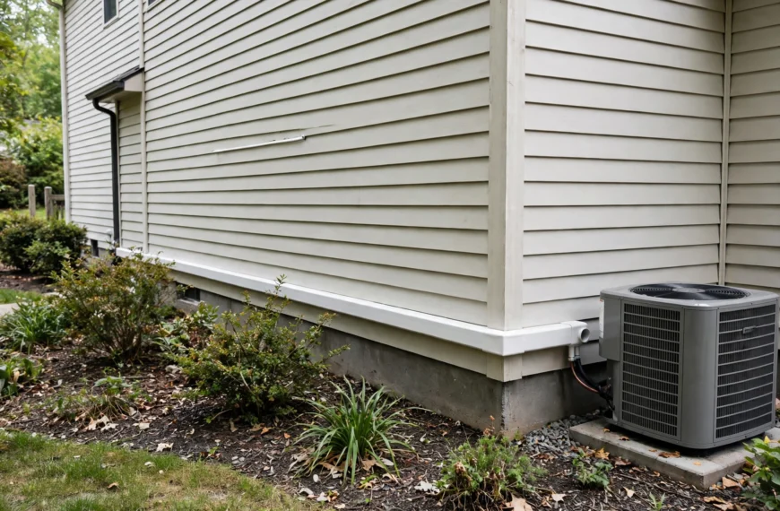 Exterior Refrigerant Line Concealment for Residential Homes With Exposed Mechanical Installations